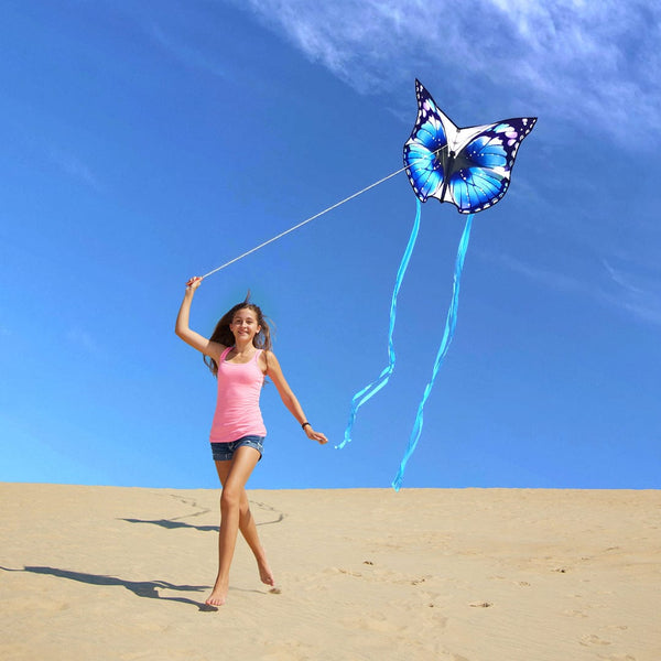 Mint's Colorful Life Mint's Colorful Life Blue Butterfly Kite for Kids & Adults 00656516155163