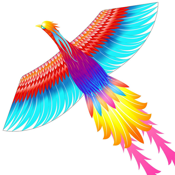 Mint's Colorful Life Mint's Colorful Life Large Rainbow Phoenix Kite for Kids & Adults 00191892516004