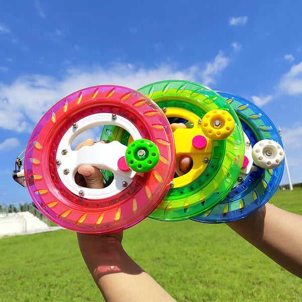 Kangyue Simxkai 8in Kite Reel Winder 1000ft Line Easy to Grip for Kids & Adults-Pink