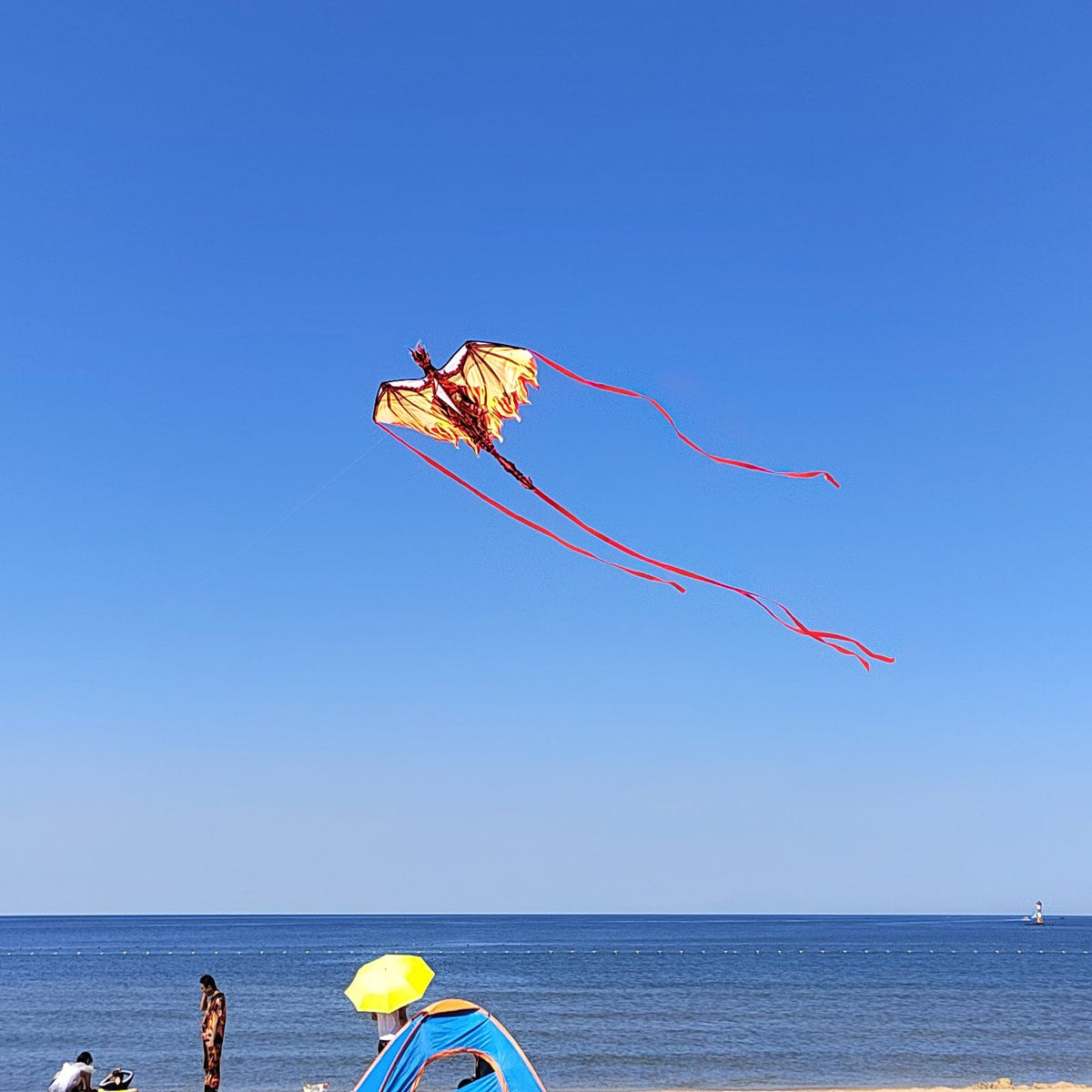 Simxkai Dragon Kite for Kids & Adults (Fire)
