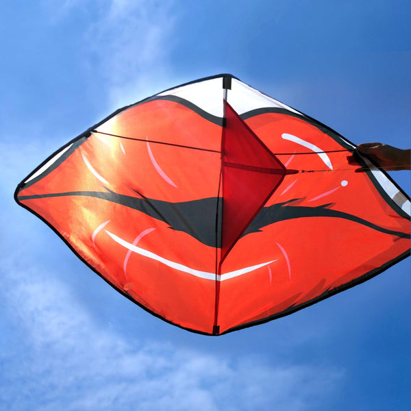 Kangyue Big Red Lips Kite for Adults and Kids Ages 4-8 8-12, Easy to Fly Kite