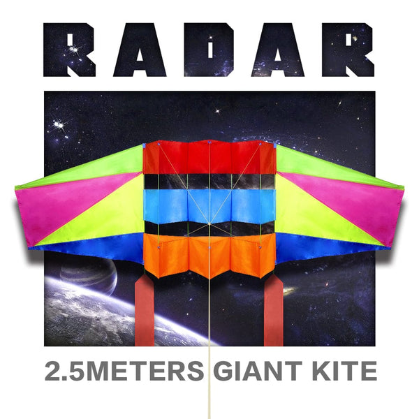 Mint's Colorful Life 3D Rainbow Box Beach Kites for Adults, Large with Long Tail and Solid Cloth