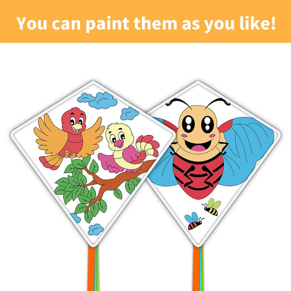 Mint's Colorful Life Diamond DIY Kites (2 Pack Ready to Color—Bird Bee) 656516167210