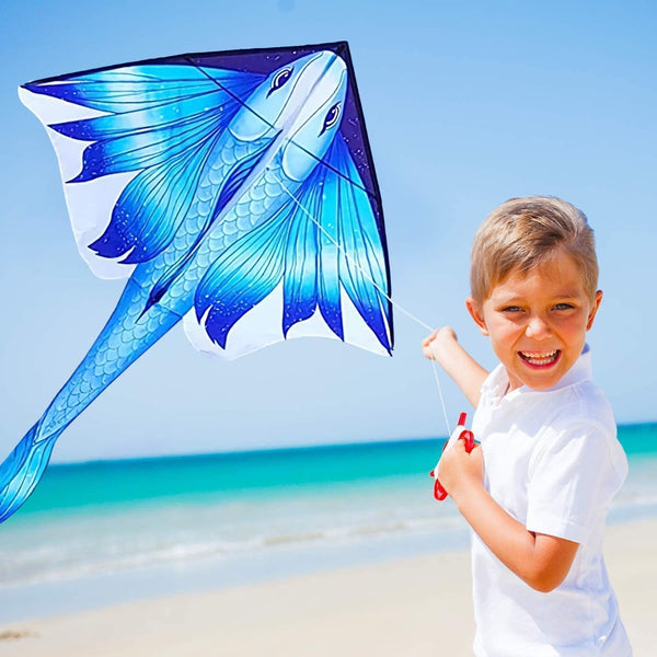 Kangyue Flying Hoofer Flying Fish Kite for Kids and Adults 754525154327