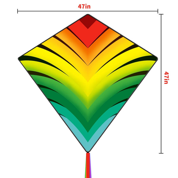 Kangyue Kaiciuss 47'' Diamond Kite for Kids & Adults Easy to Fly 50132665455