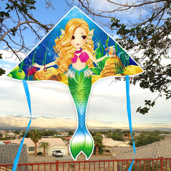 Mint's Colorful Life Mermaid Delta Kite 00191892515809