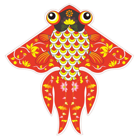 Mint's Colorful Life Mint's Colorful Life Chinese Goldfish Kite for Kids & Adults (Red) 00046432953385