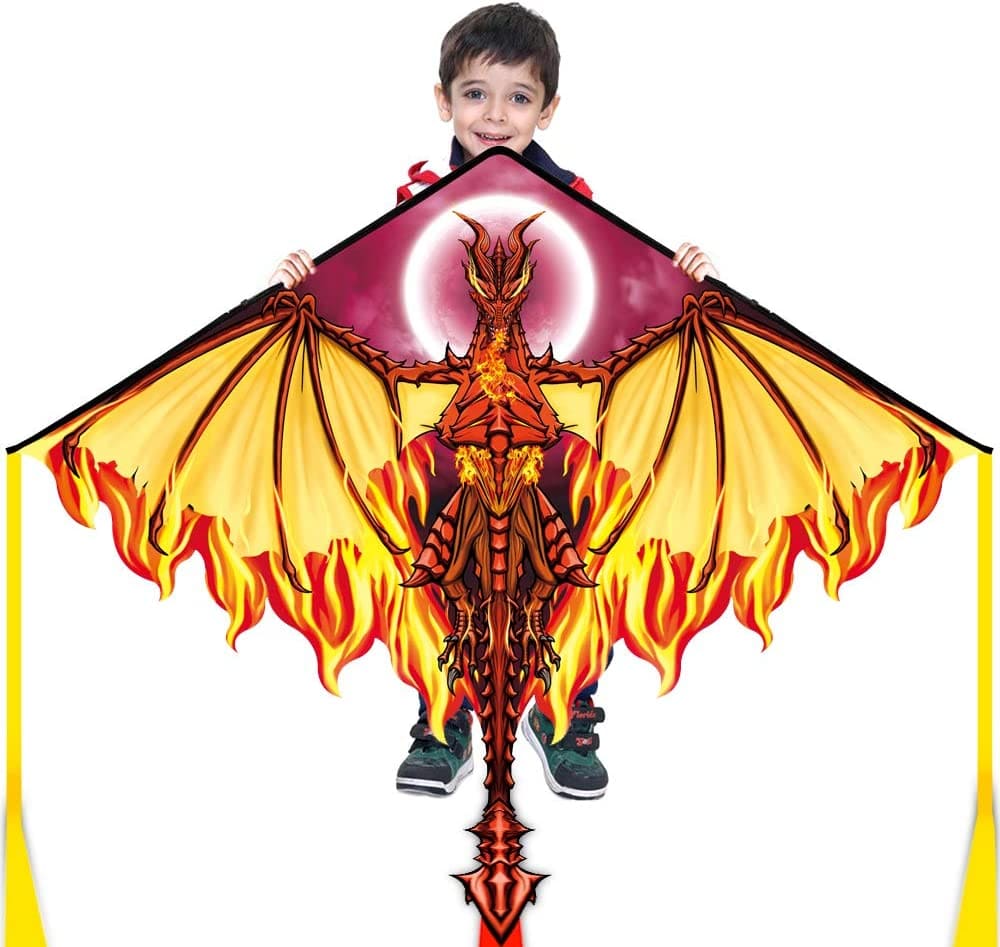 Kangyue Mint's Colorful Life Delta Dragon Kite  (Fire) 00656516099641