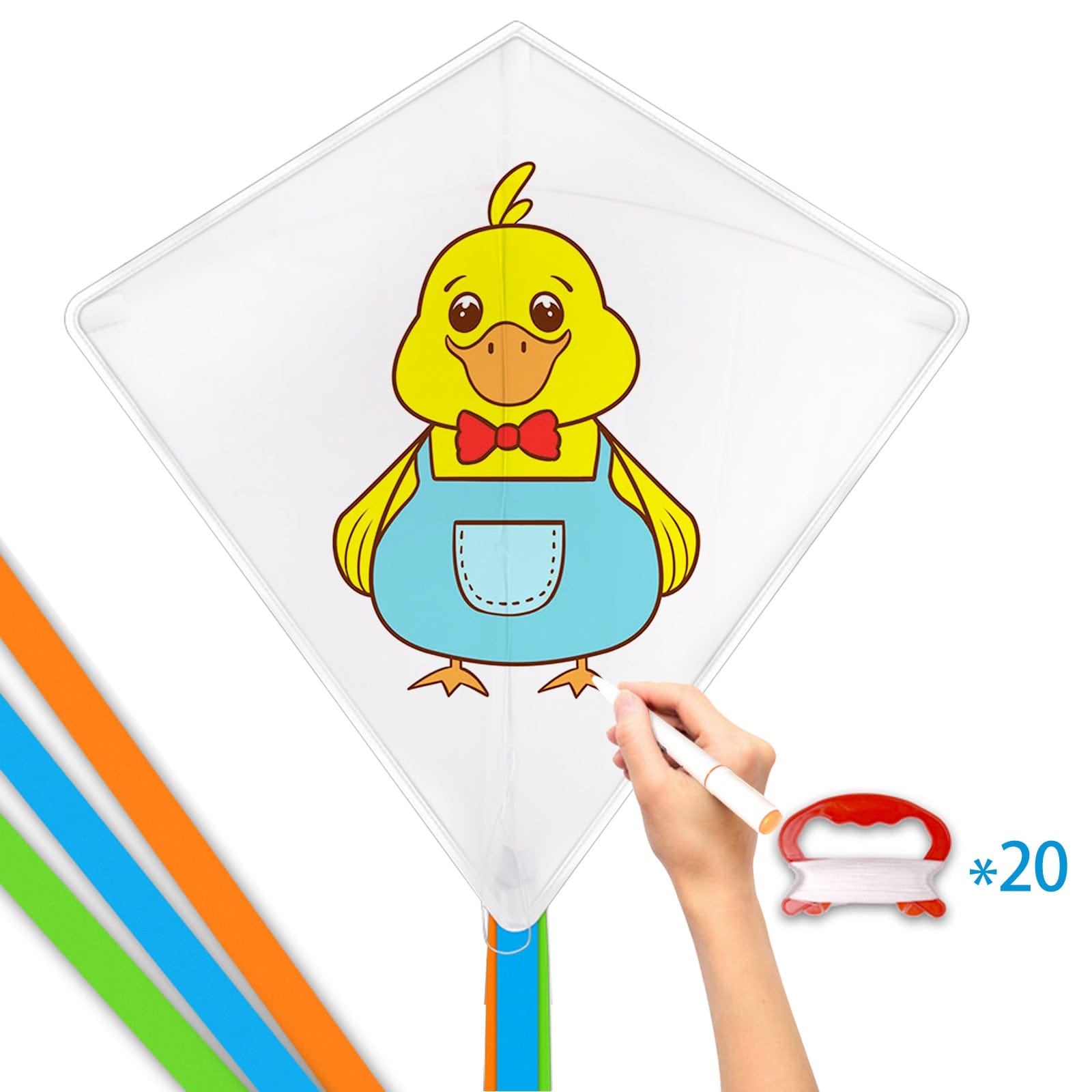 Kangyue Mint's Colorful Life DIY Kites for Kids Kite Making Kit Bulk (20 Pack )