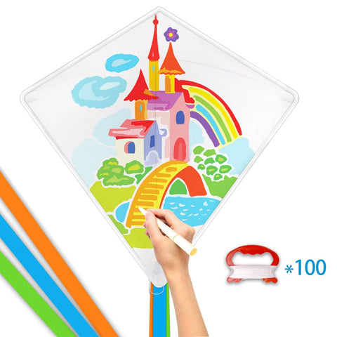 Kangyue Mint's Colorful Life Factory Wholesale DIY Kite Kits for Kids Lowest Price (100 Pack)