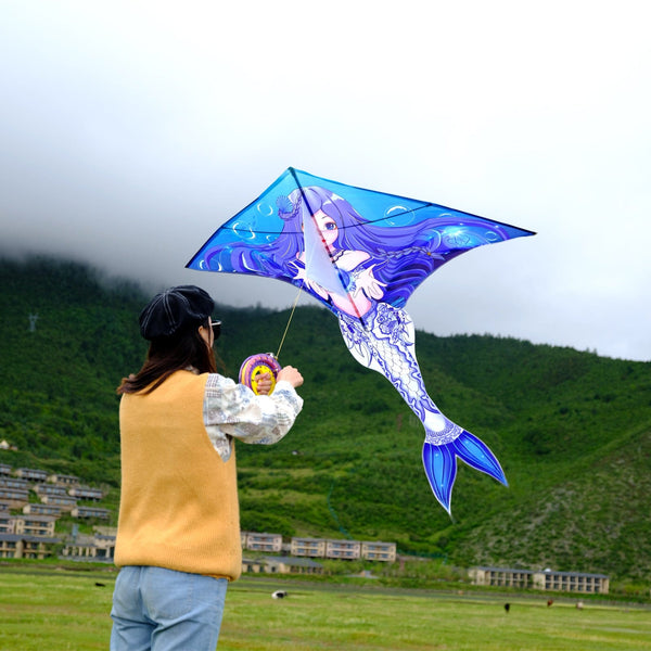 Mint's Colorful Life Mint's Colorful Life Mermaid Delta Girls Easy to Fly Kite 00191892515991