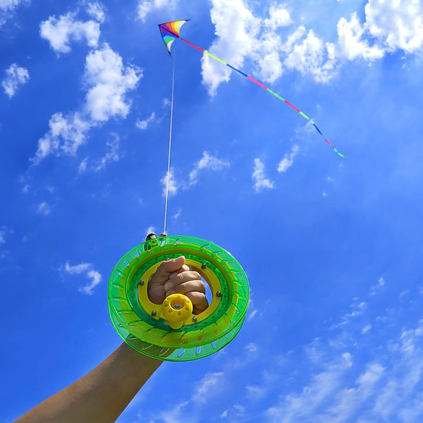 Kangyue Simxkai 8in Kite Reel Winder 1000ft Line Easy to Grip for Kids & Adults-Green